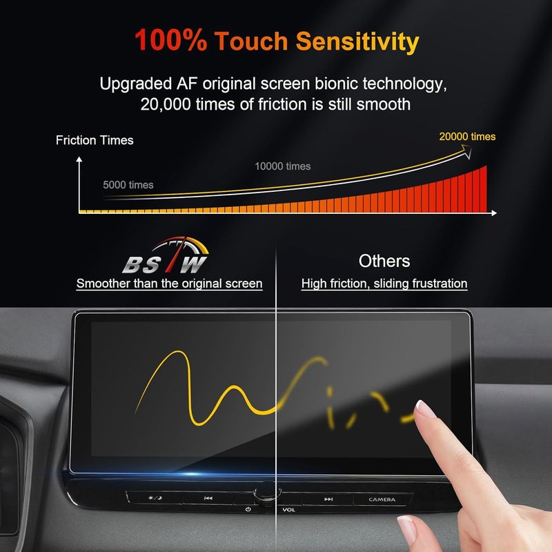 BSTW for 2025 Nissan Rogue 12.3 Inch Screen Protector for 2023-2025 Nissan Altima (2.0 SR/SL) / 2024 2025 Rogue (Platinum/SL) 12.3" Color Display Tempered Glass Protective Film - Image 5